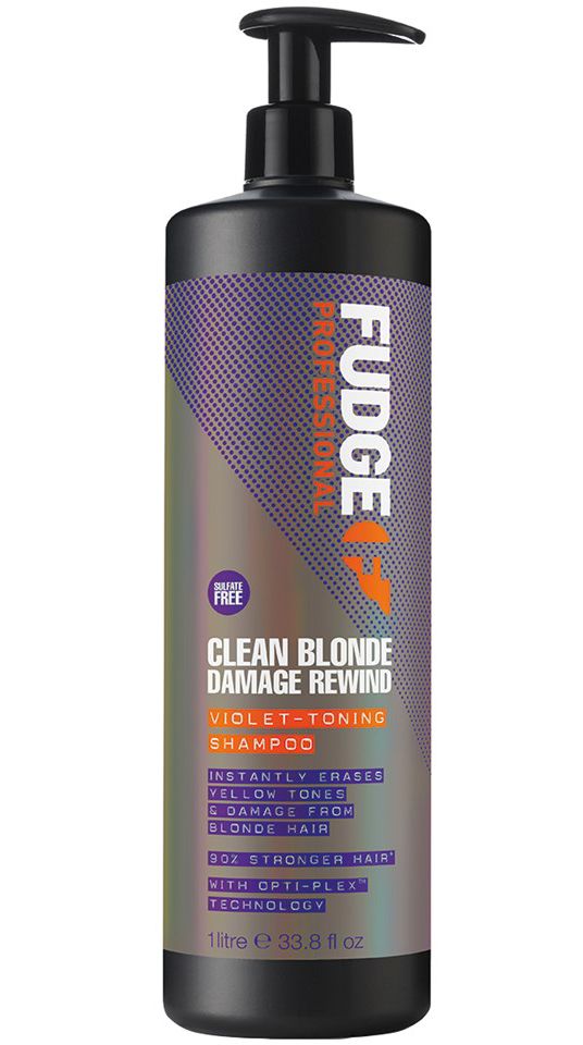 Fudge Clean Blonde Damage Rewind Violet Toning Shampoo 1000ml